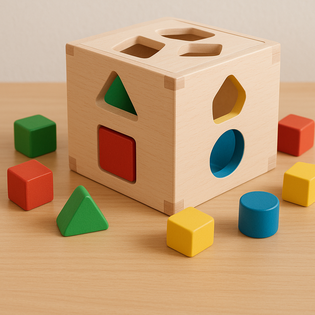 Drewniane Klocki Sorter – Sortowanie Kształtów dla Dzieci