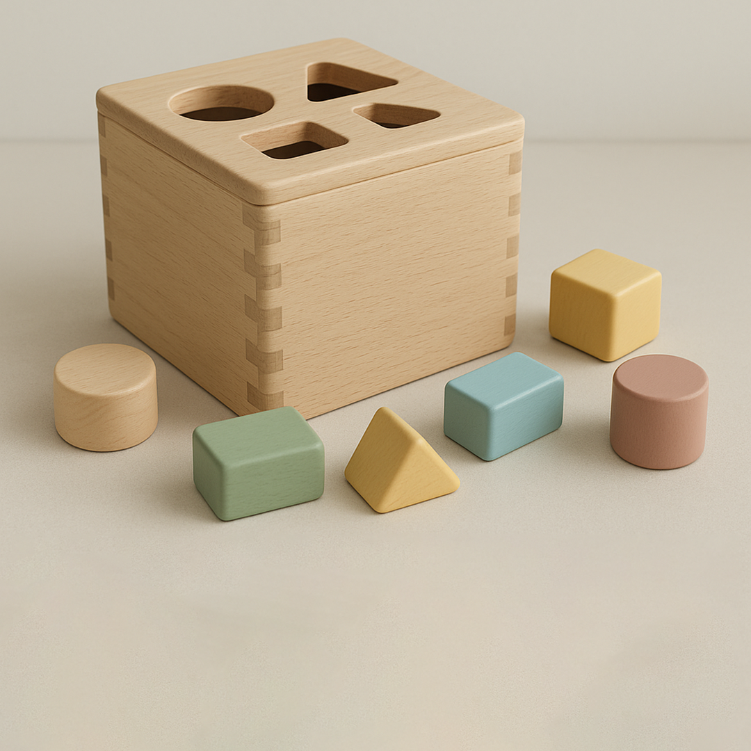 Drewniany sorter kształtów – zestaw dla dzieci