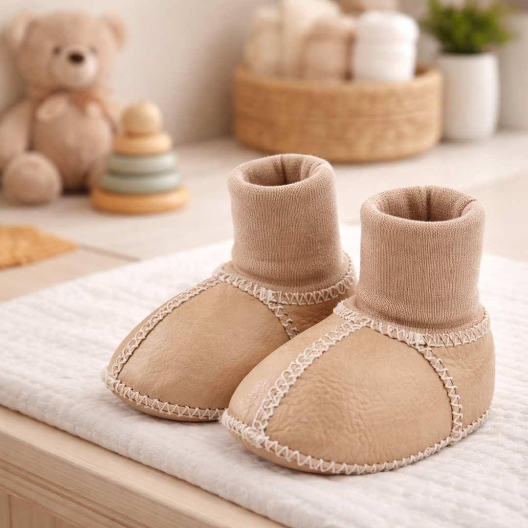 Ciepłe buciki domowe dla niemowląt – Miękkie i przytulne dla małych stópek