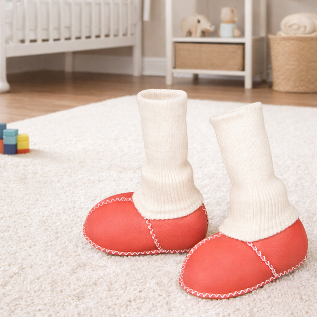 Ciepłe buciki domowe dla niemowląt – Miękkie i przytulne dla małych stópek