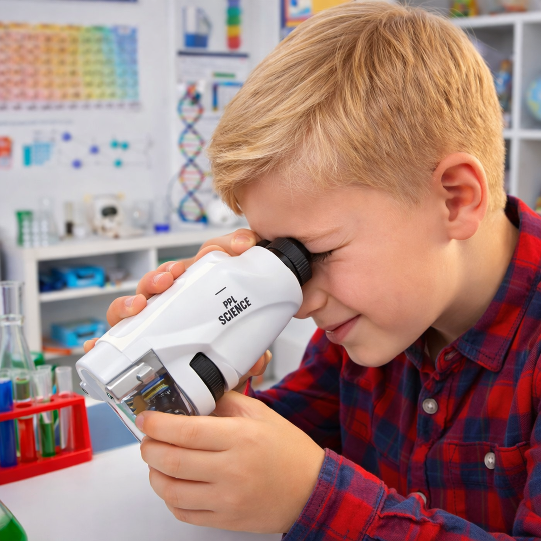 Microscope de poche pour enfants avec LED – Découverte éducative de près