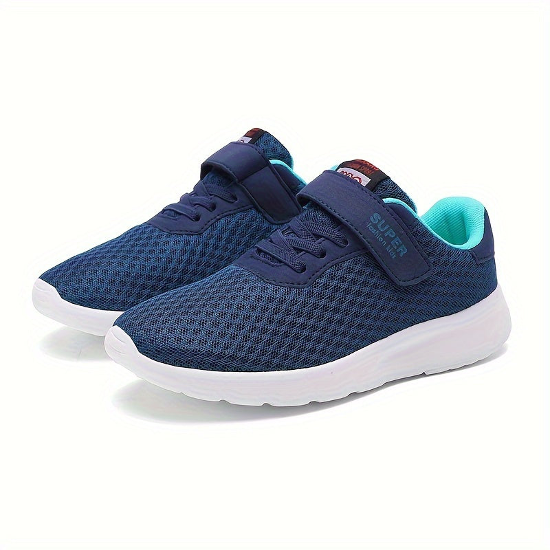 Sneakersy dla dzieci w kolorze niebieskim, oddychający mesh, lekkie