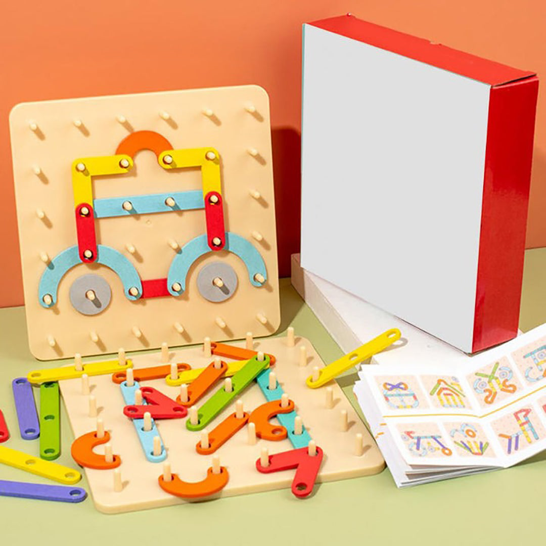 Montessori Tablica Puzzle – Kreatywne Myślenie i Zabawa dla Dzieci