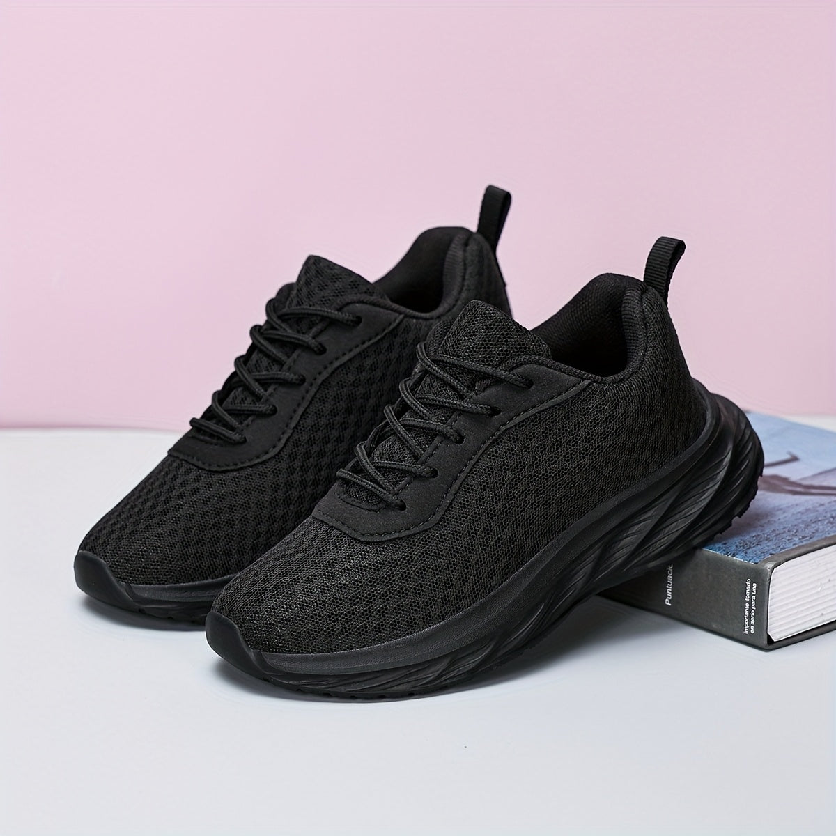 Chaussures de sport pour enfants, unisexes, respirantes, à scratch et lacets