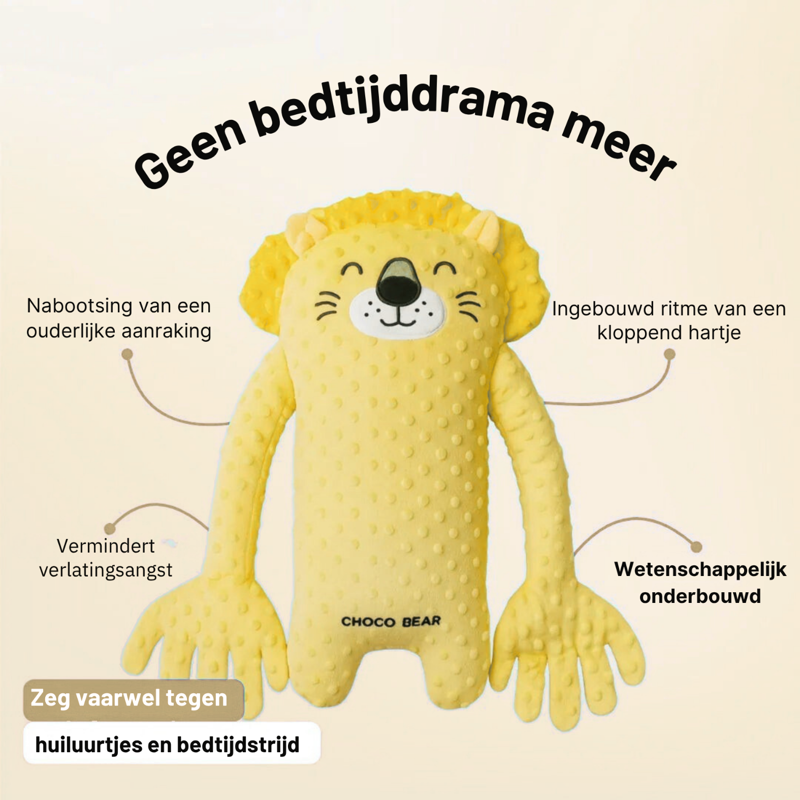 Plush teddy bear that helps put the baby to sleep – it rocks and soothes the little one to sleep.