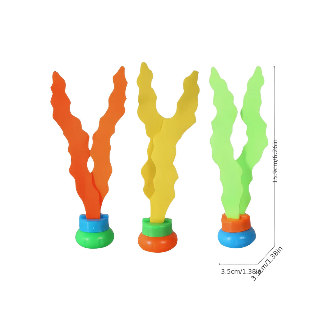 Zestaw zabawek do nurkowania w basenie, gra w rzucanie wodnych roślin