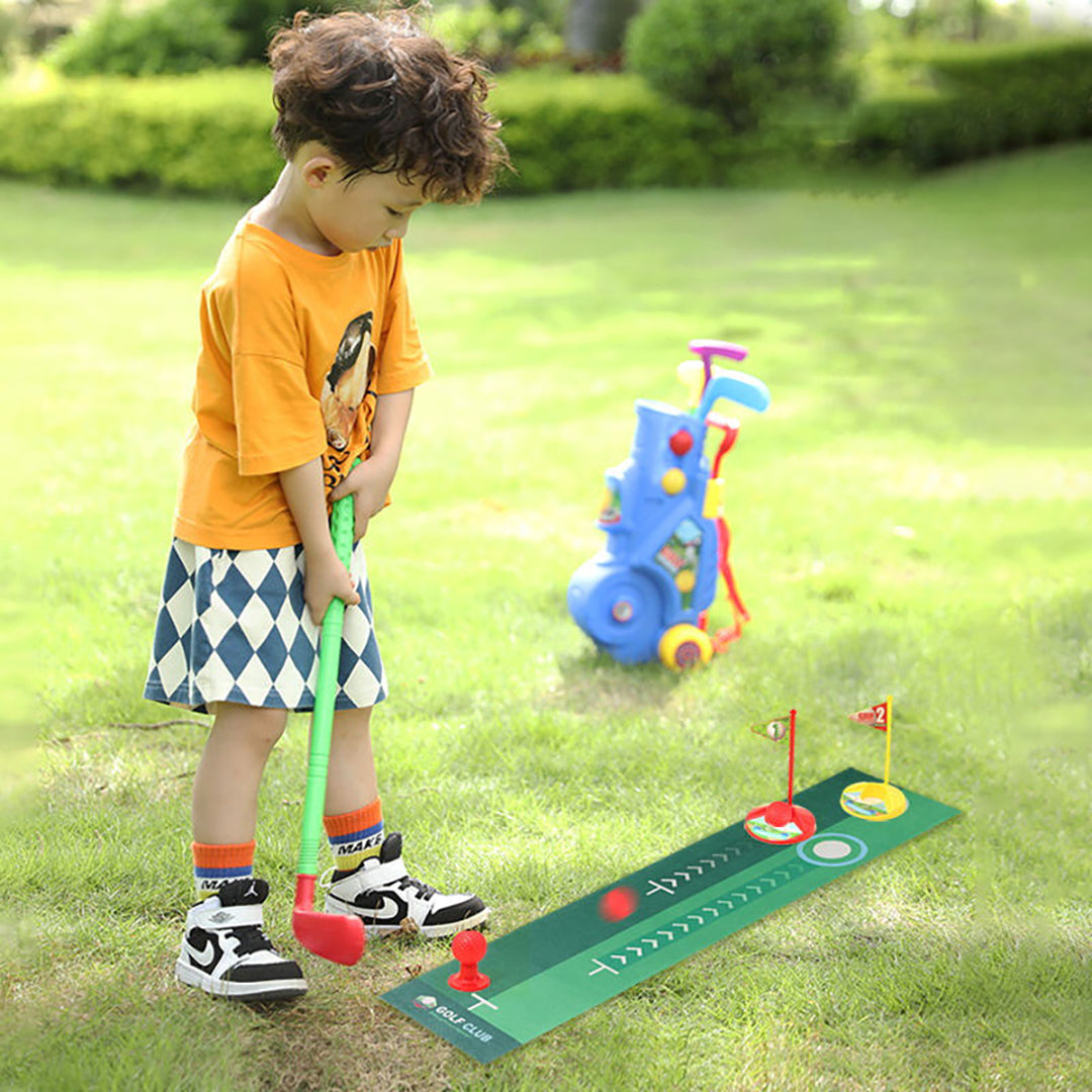 Zestaw do gry w golfa dla dzieci – wózek na kółkach
