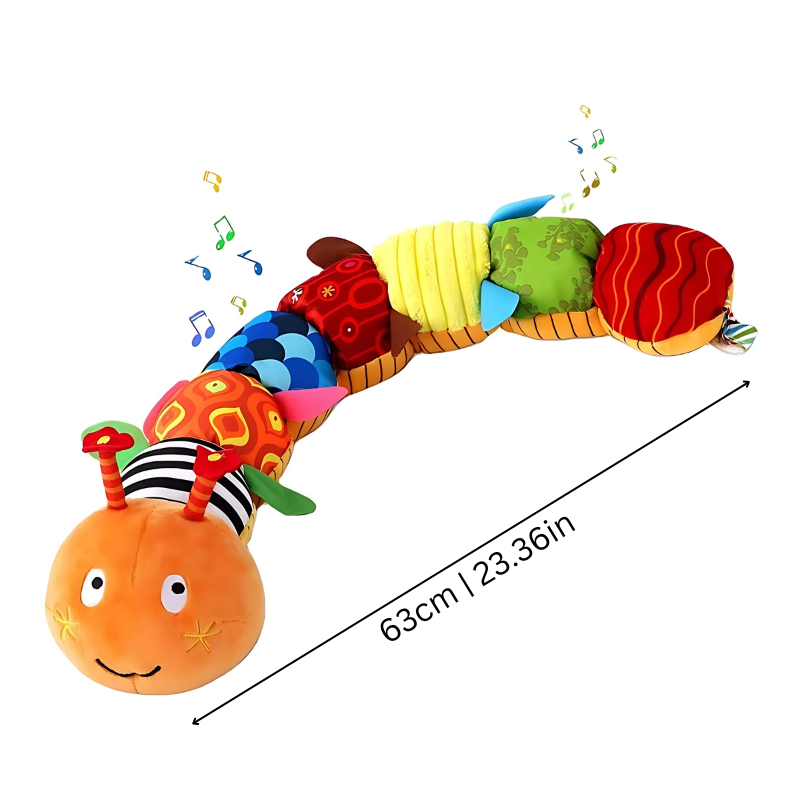 Chenille musicale sensorielle – jouet en peluche pour bébés
