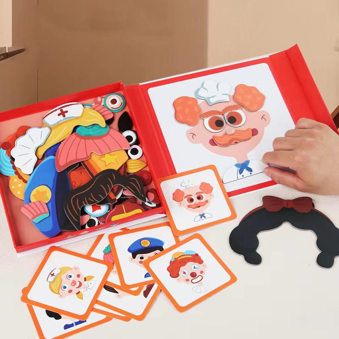 Puzzle z Wyrazami Twarzy dla Dzieci – Zabawka Edukacyjna