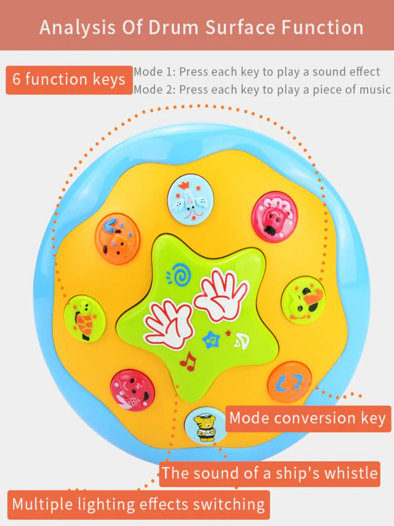 Projektor do leżenia na brzuszku Montessori, ocean z muzyką