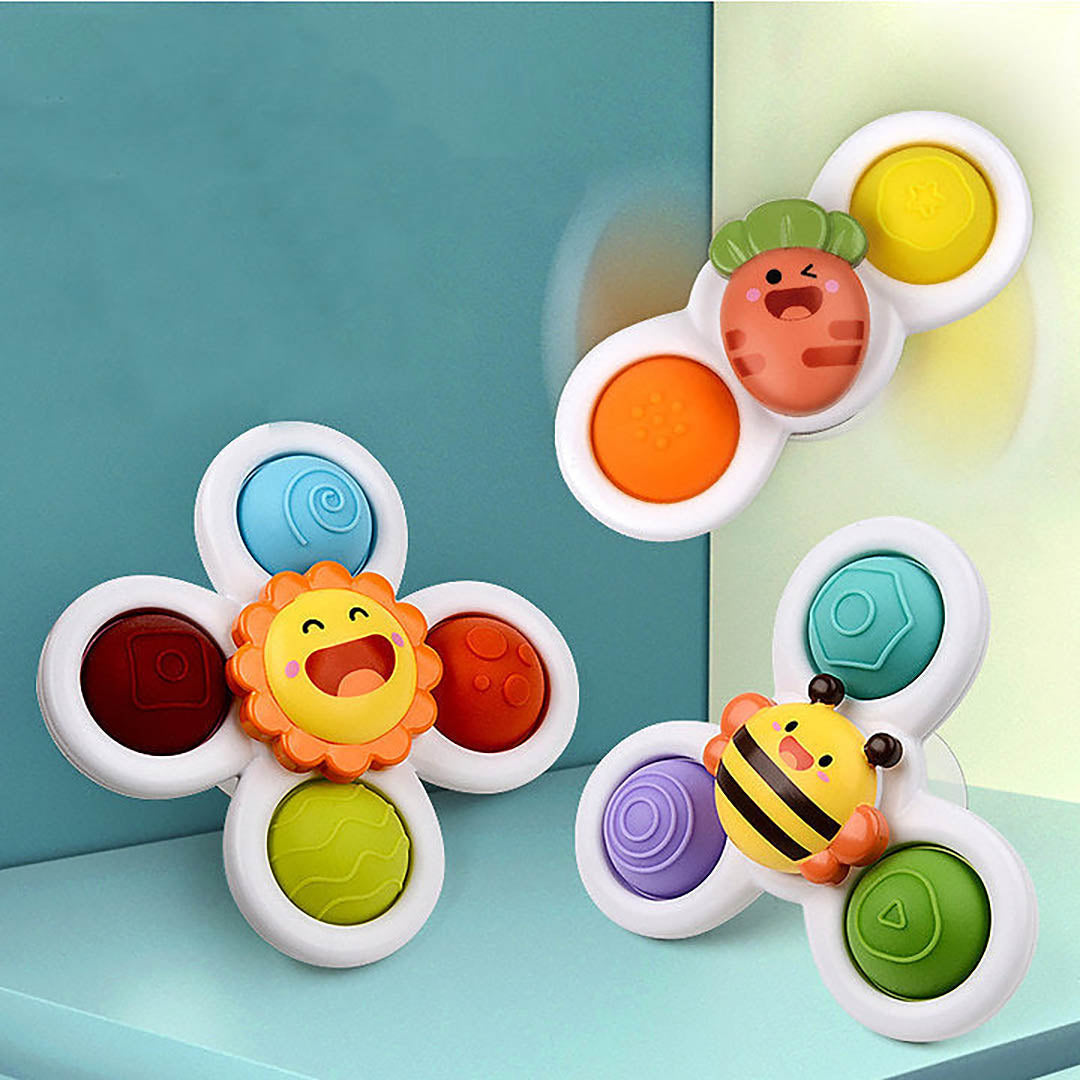 Zabawka Obrotowa z Przyssawką – Sensoryczna Zabawa dla Niemowląt
