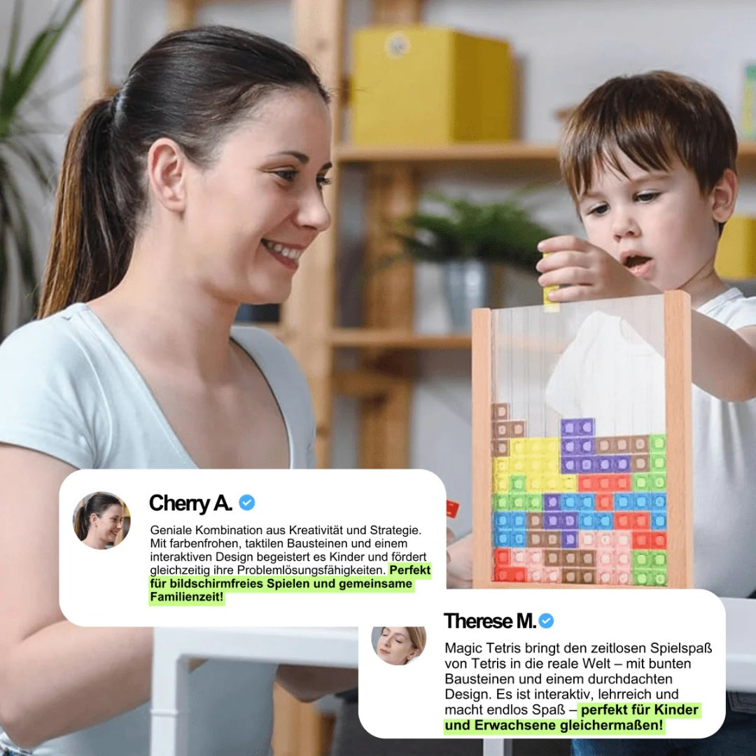 Drewniana Gra Planszowa W Stylu Tetris – Ekologiczny Zestaw Logiczny