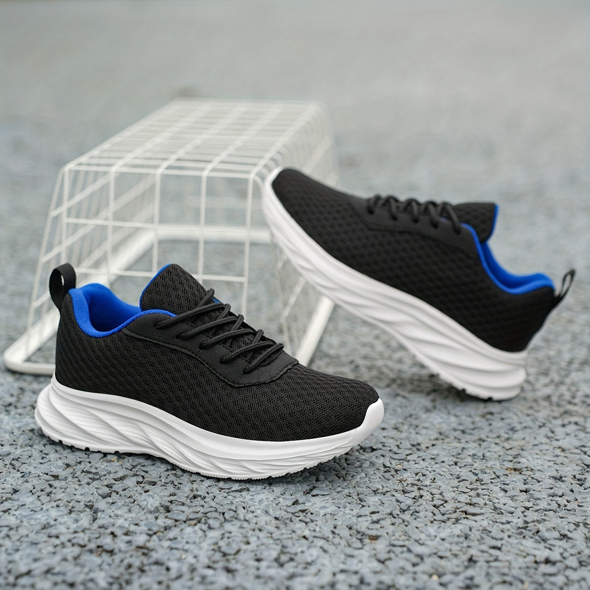 Chaussures de sport pour garçons, à lacets, en mesh respirant, pour l'extérieur