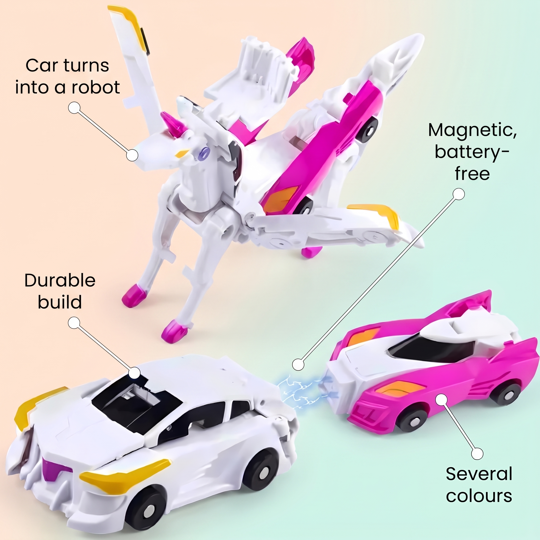 Magnetic Car-Robot – Transforming Toy for Kids