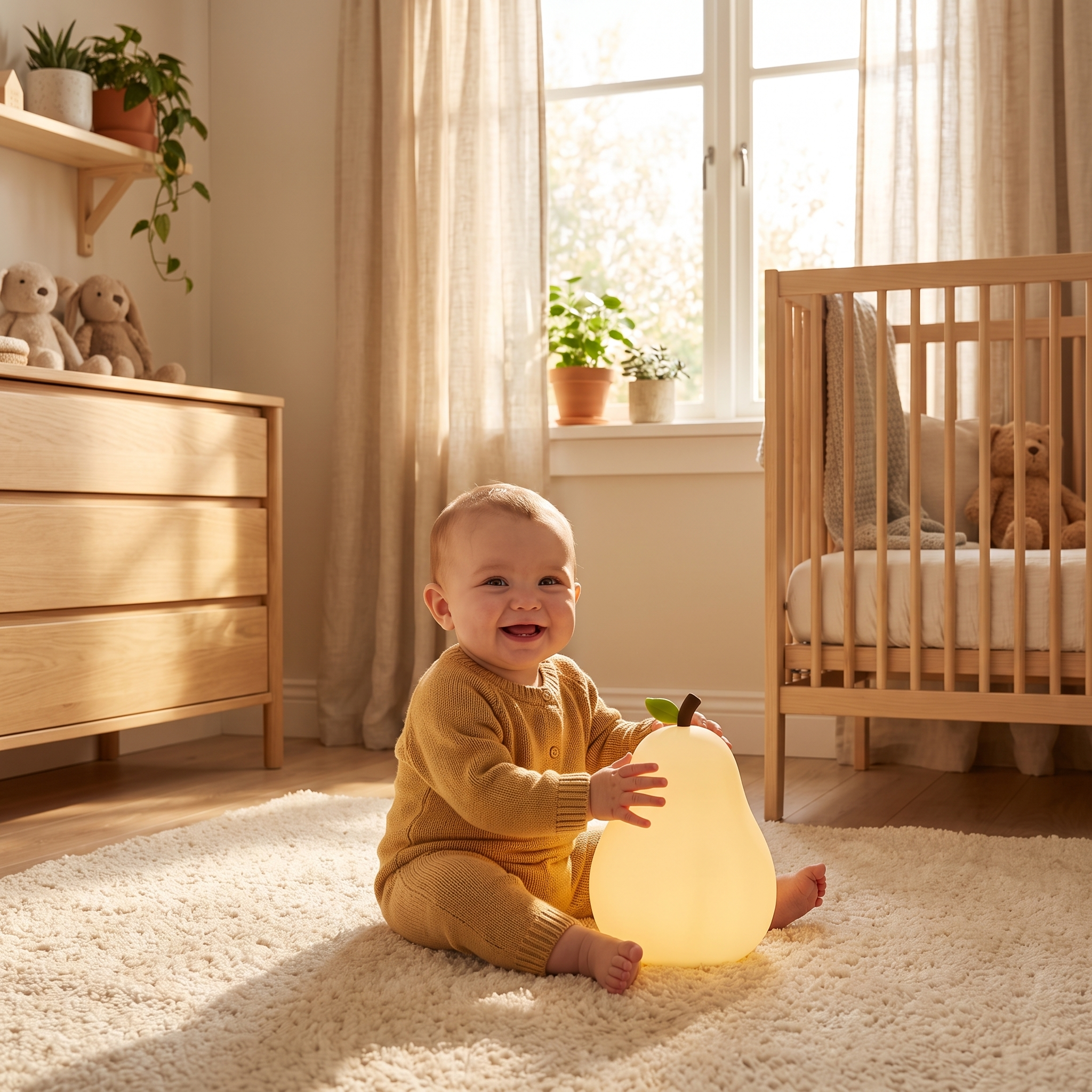Lampe de chevet pour enfants – en silicone, avec des animaux, à intensité réglable