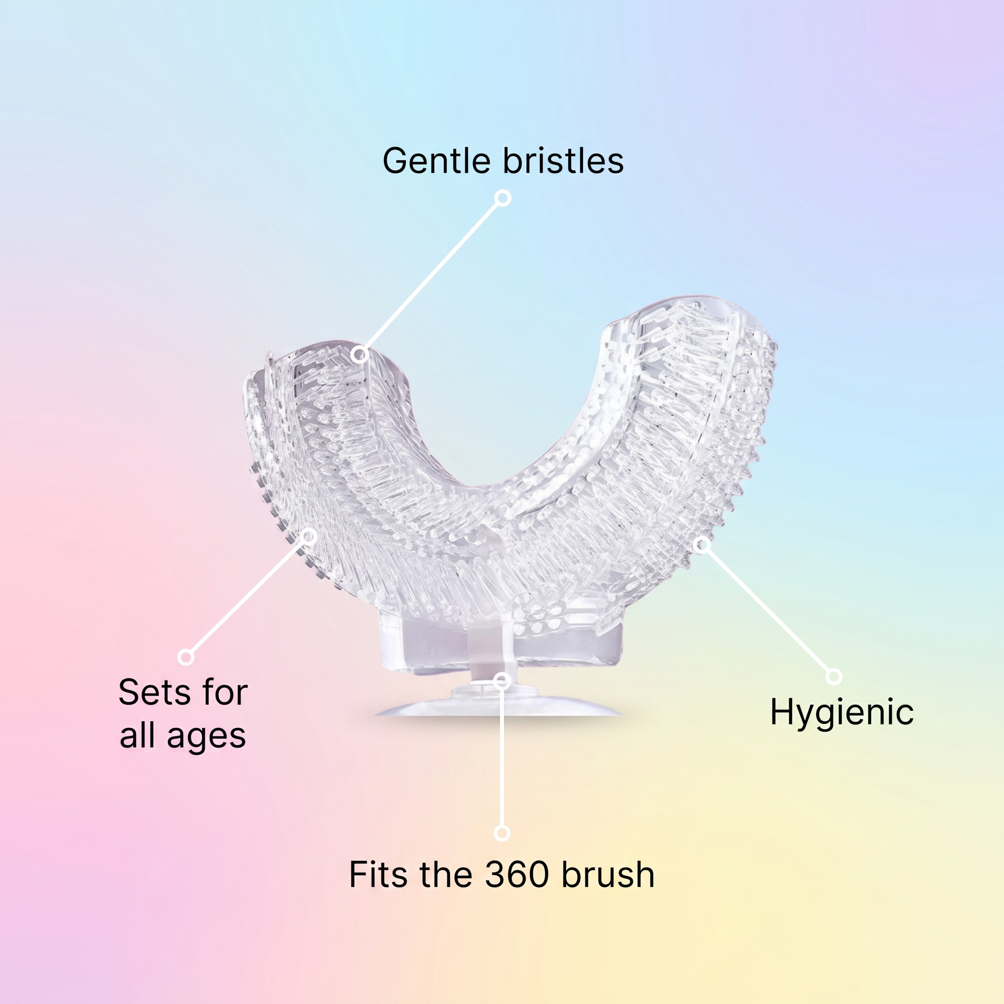 Embouts interchangeables pour brosse à dents 360° – ensemble