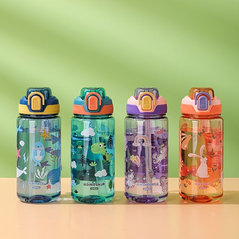 Butelka dla dzieci 600 ml ze słomką – widok produktu 3 | Kidartsy