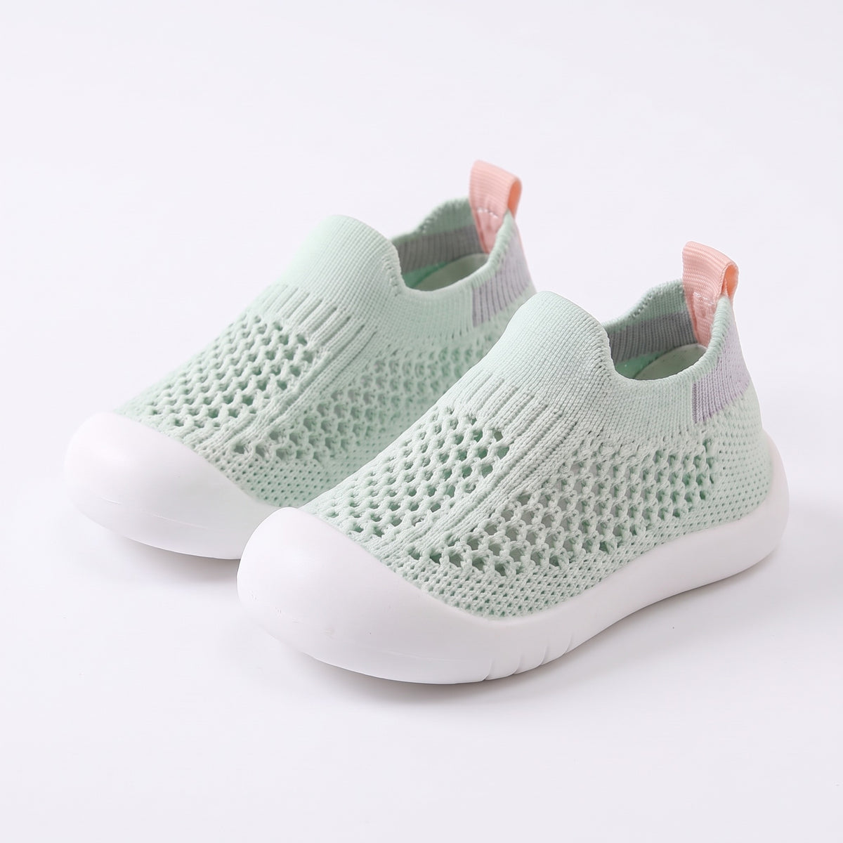 Buty do pierwszych kroków z siateczki, miętowy