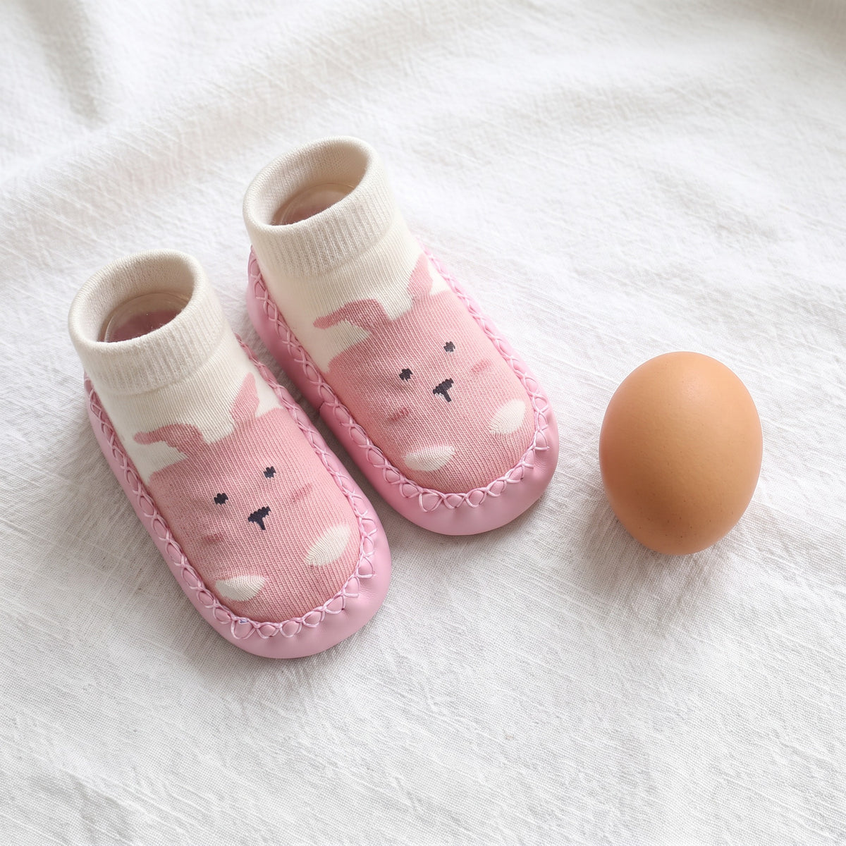 Buty skarpetkowe niemowlęce ze zwierzątkiem