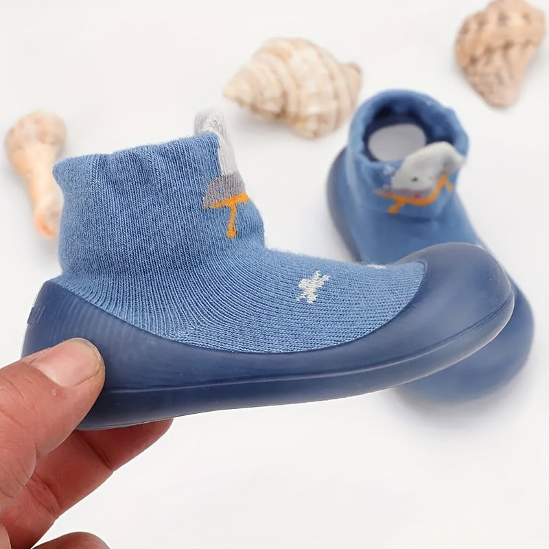Buty skarpetkowe niemowlęce ze zwierzątkiem