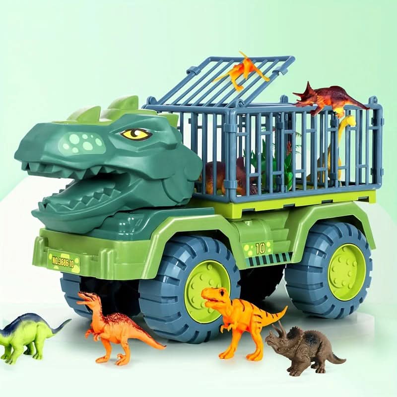 Ciężarówka dinozaur z klatką, pojazd z dinozaurami