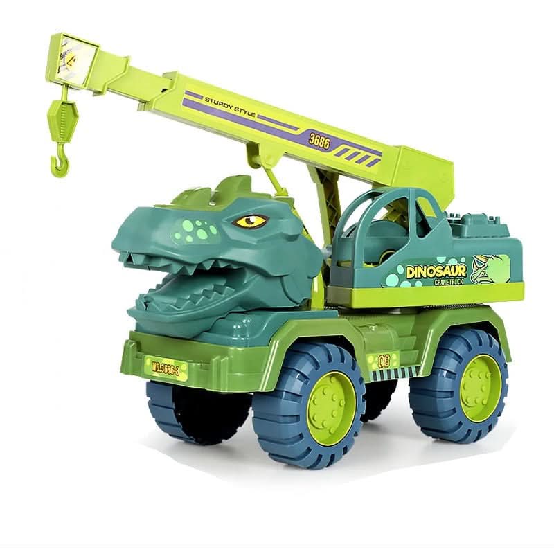 Ciężarówka dinozaur z klatką, dźwig dinozaur