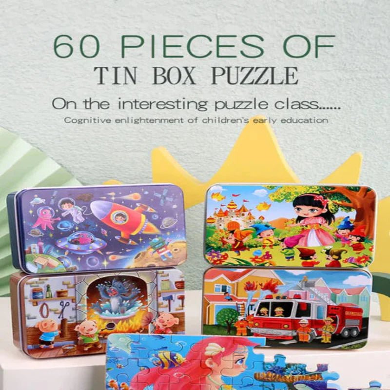 Drewniane puzzle 60 elementów
