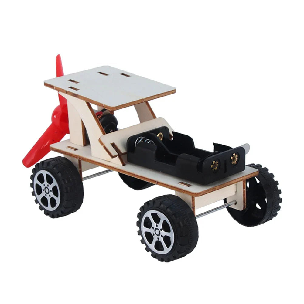 Drewniany zestaw konstrukcyjny STEM, auto solarne