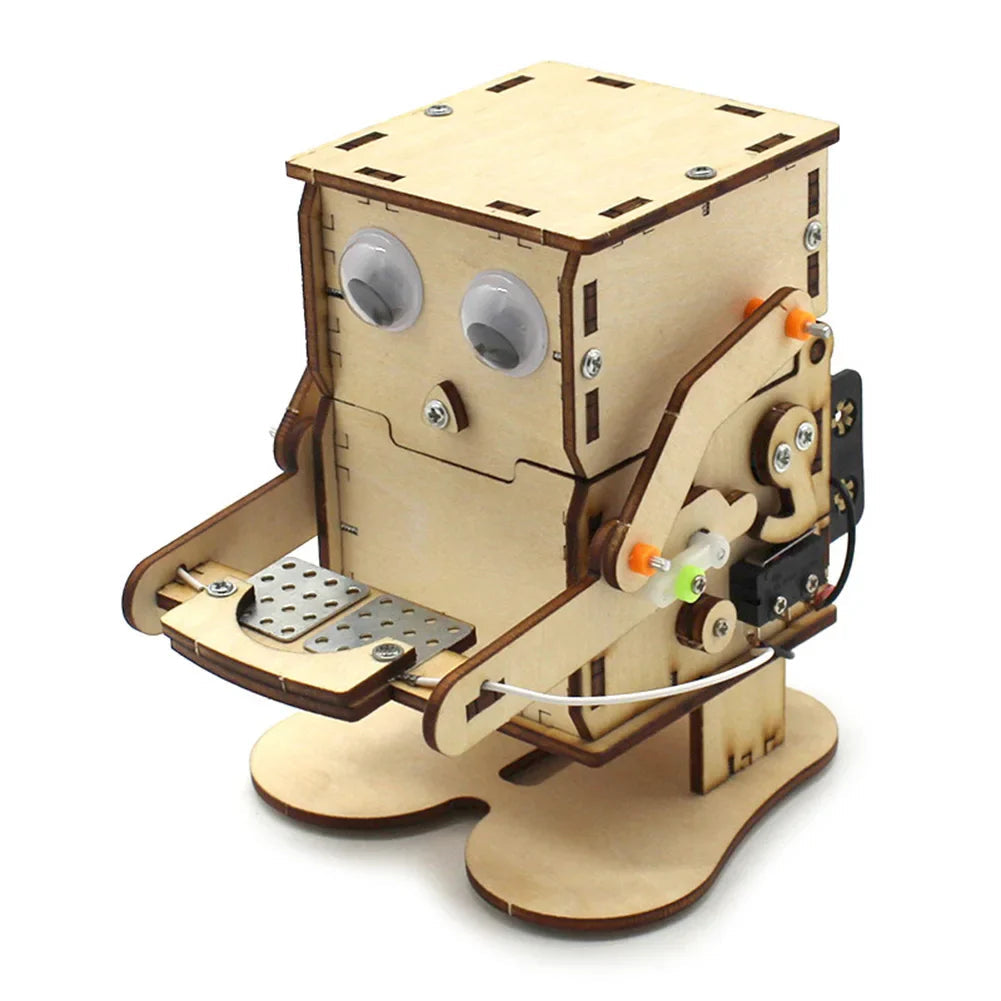 Drewniany zestaw konstrukcyjny STEM, robot