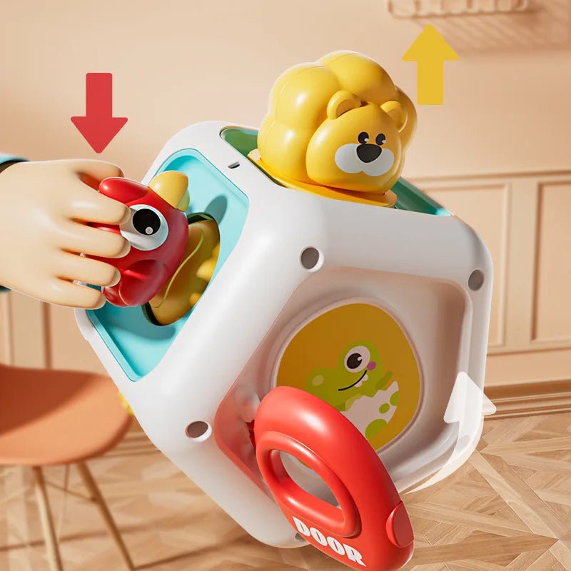 Interaktywna kostka sensoryczna 6w1, elementy kostki