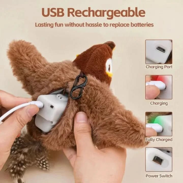 Interaktywna zabawka dla kota, ładowanie USB