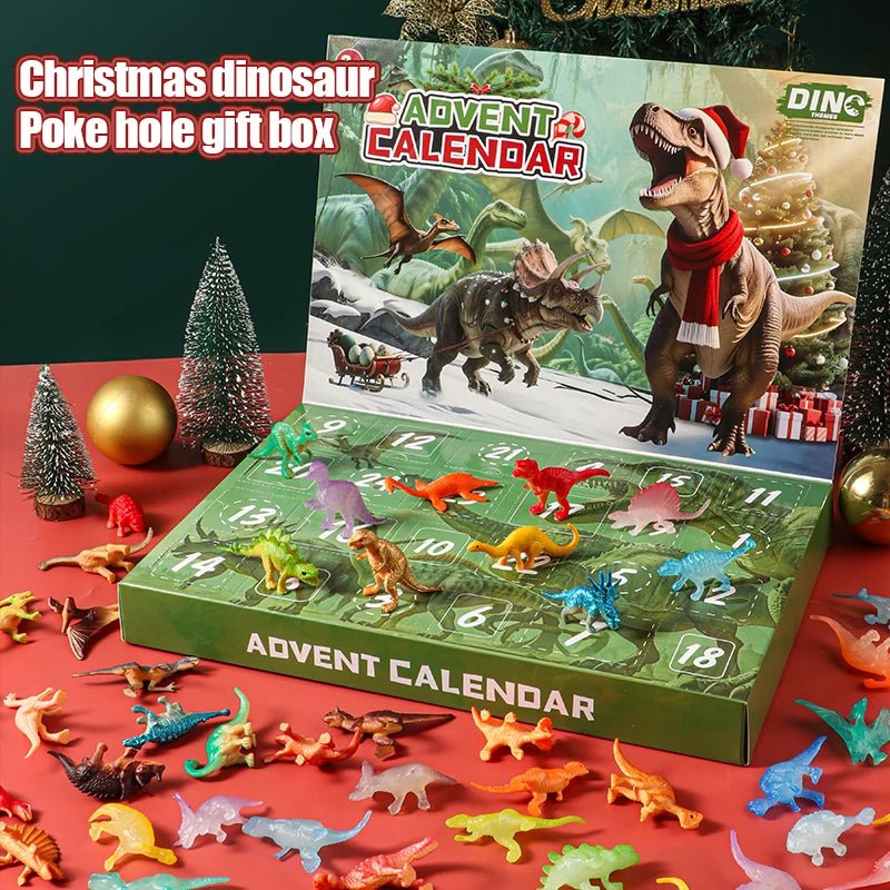 Kalendarz adwentowy z dinozaurami, wersja z okienkami