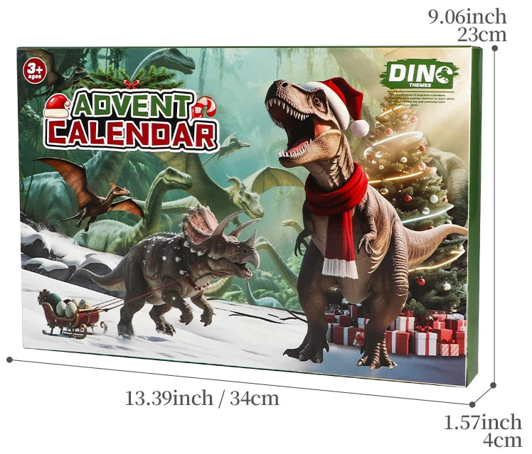 Kalendarz adwentowy z dinozaurami, wymiary pudełka