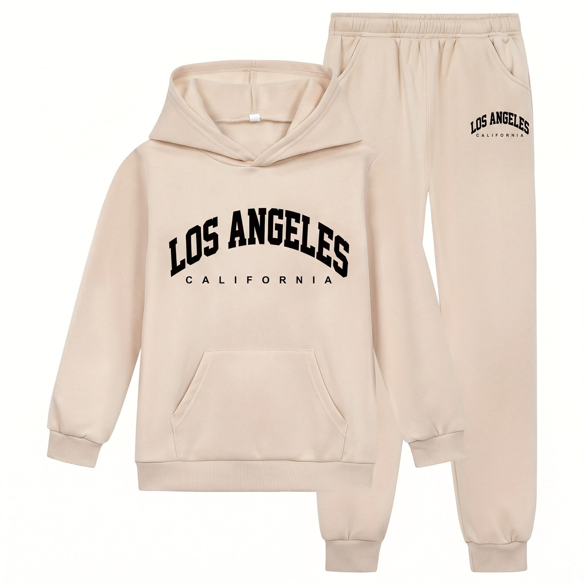 Komplet dresowy chłopięcy Los Angeles, beżowy