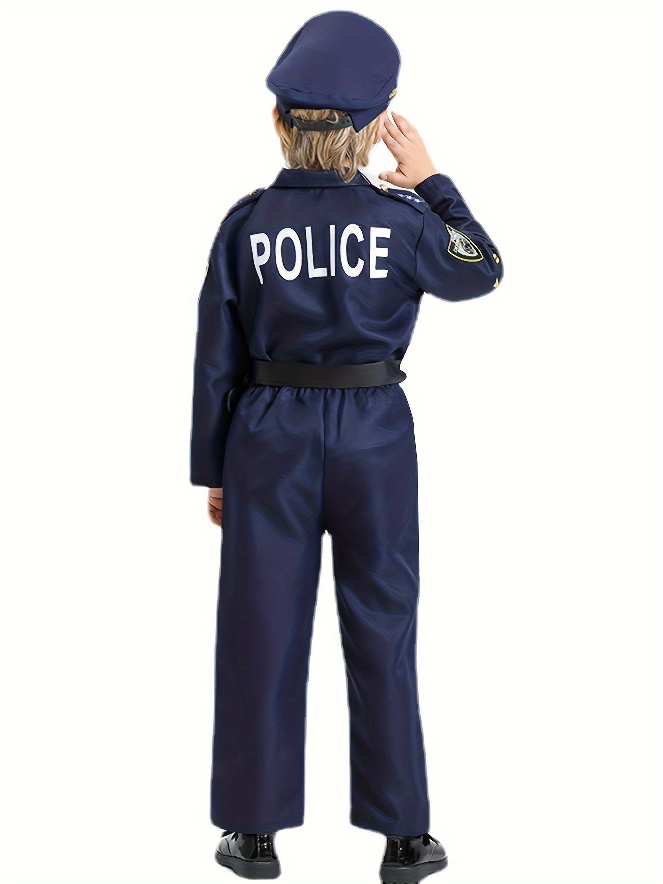 Kostium policjanta dla dzieci, kostium z tyłu