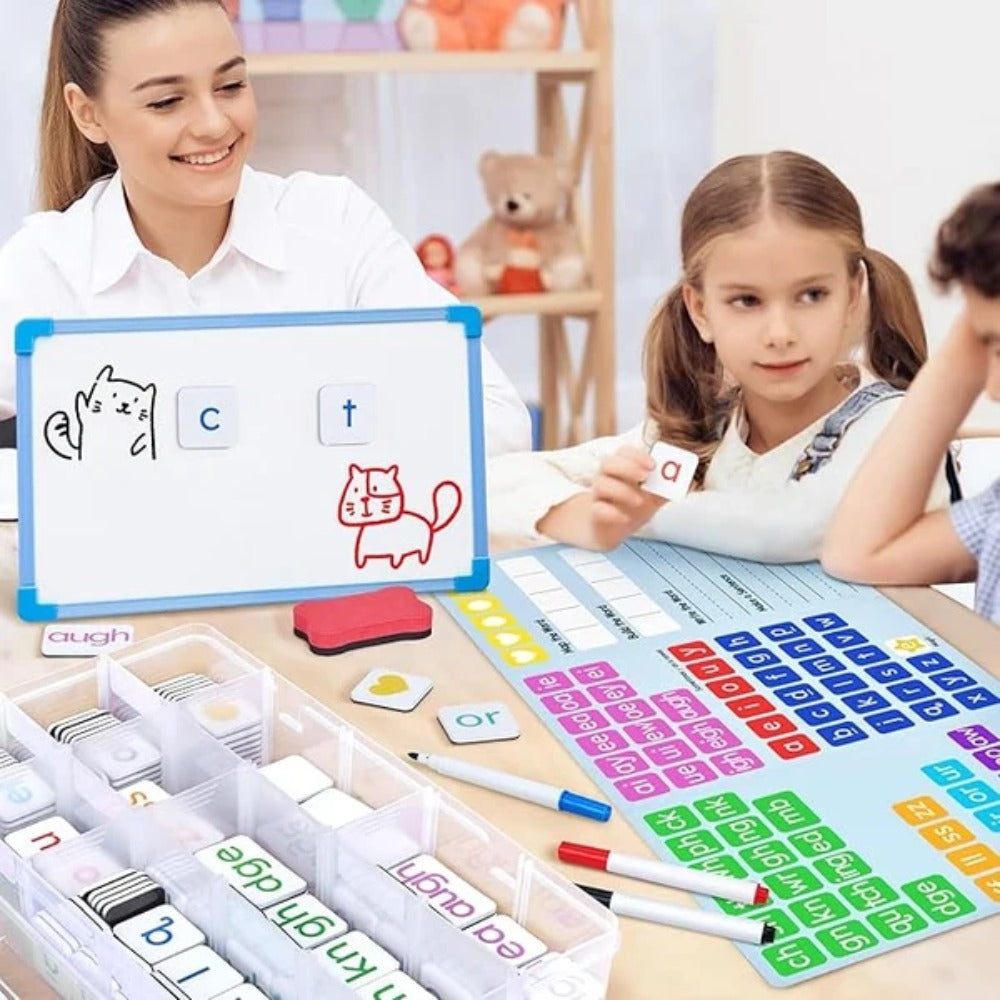 Magnetyczne płytki z literami i tablica