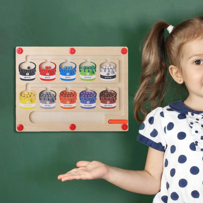 Magnetyczny labirynt Montessori – edukacyjna zabawka dla dzieci – widok produktu 1 | Kidartsy