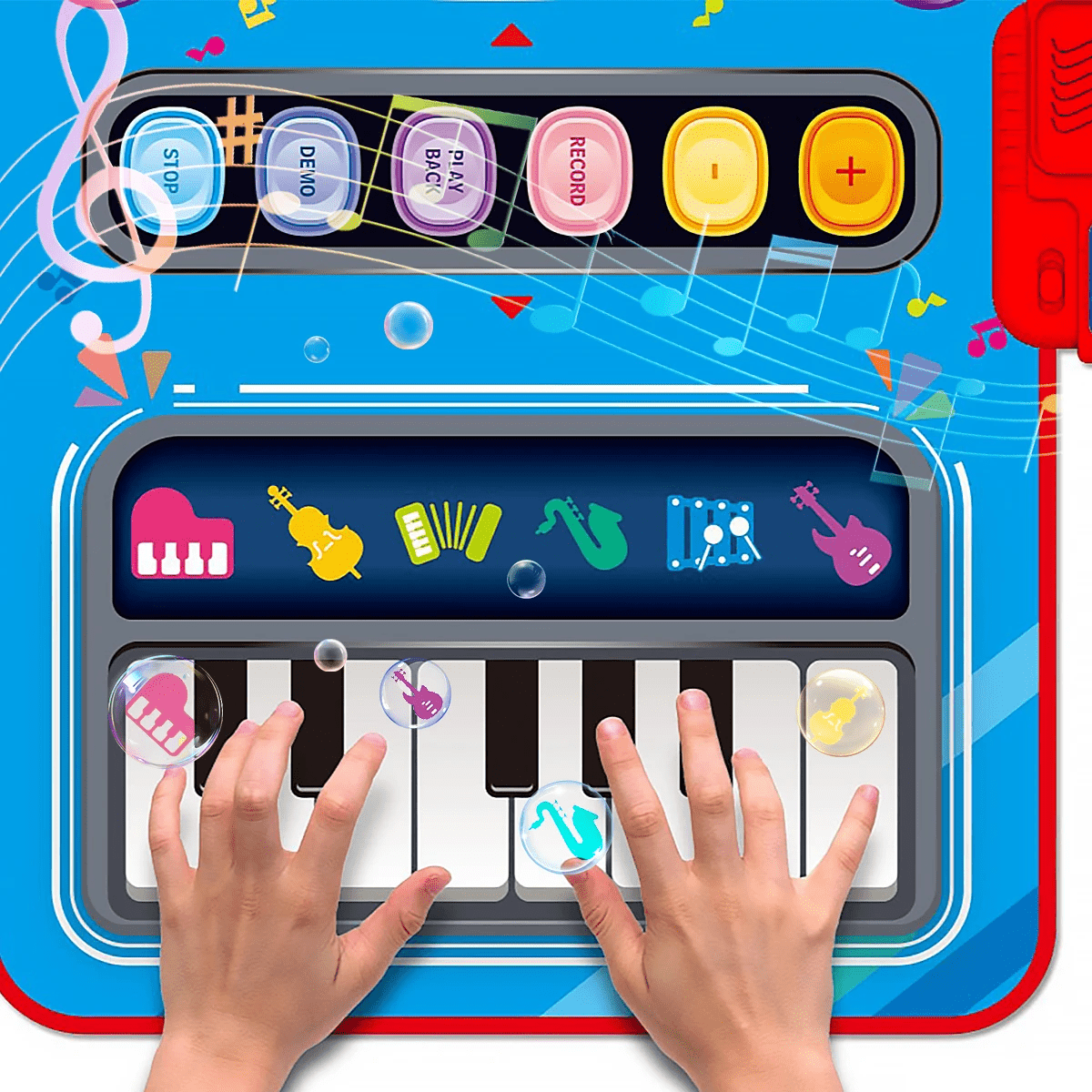 Mata muzyczna dla dzieci, panel z instrumentami