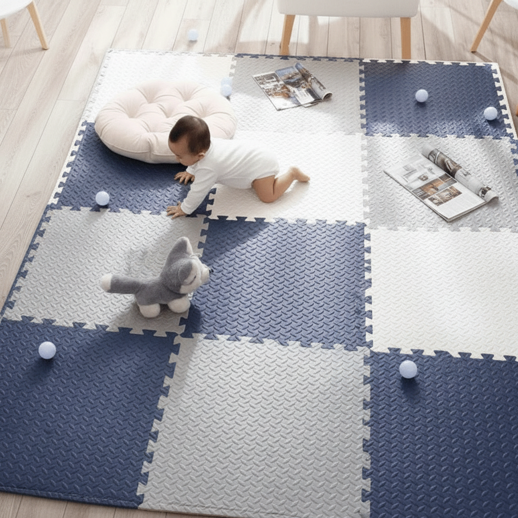 Mata piankowa puzzle dla dzieci, w pokoju dziecięcym
