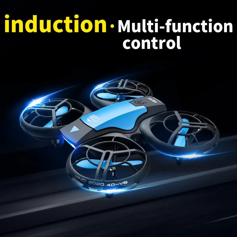 Mini dron z kamerą, dron w locie