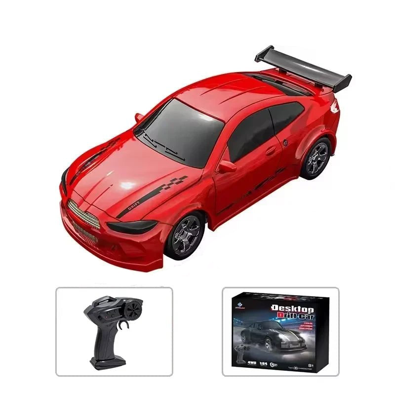 Mini samochód zdalnie sterowany do driftu, model czerwony z zestawem