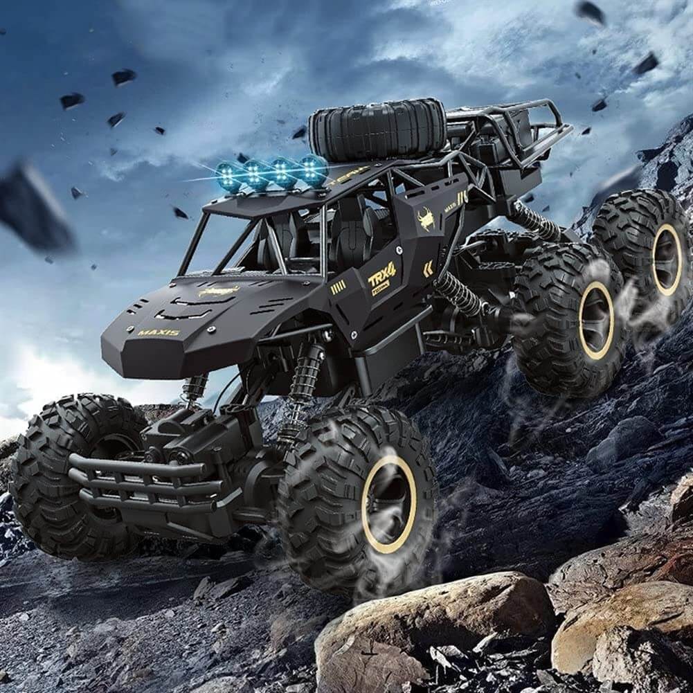 Monster truck zdalnie sterowany 6 kół, jazda po kamieniach