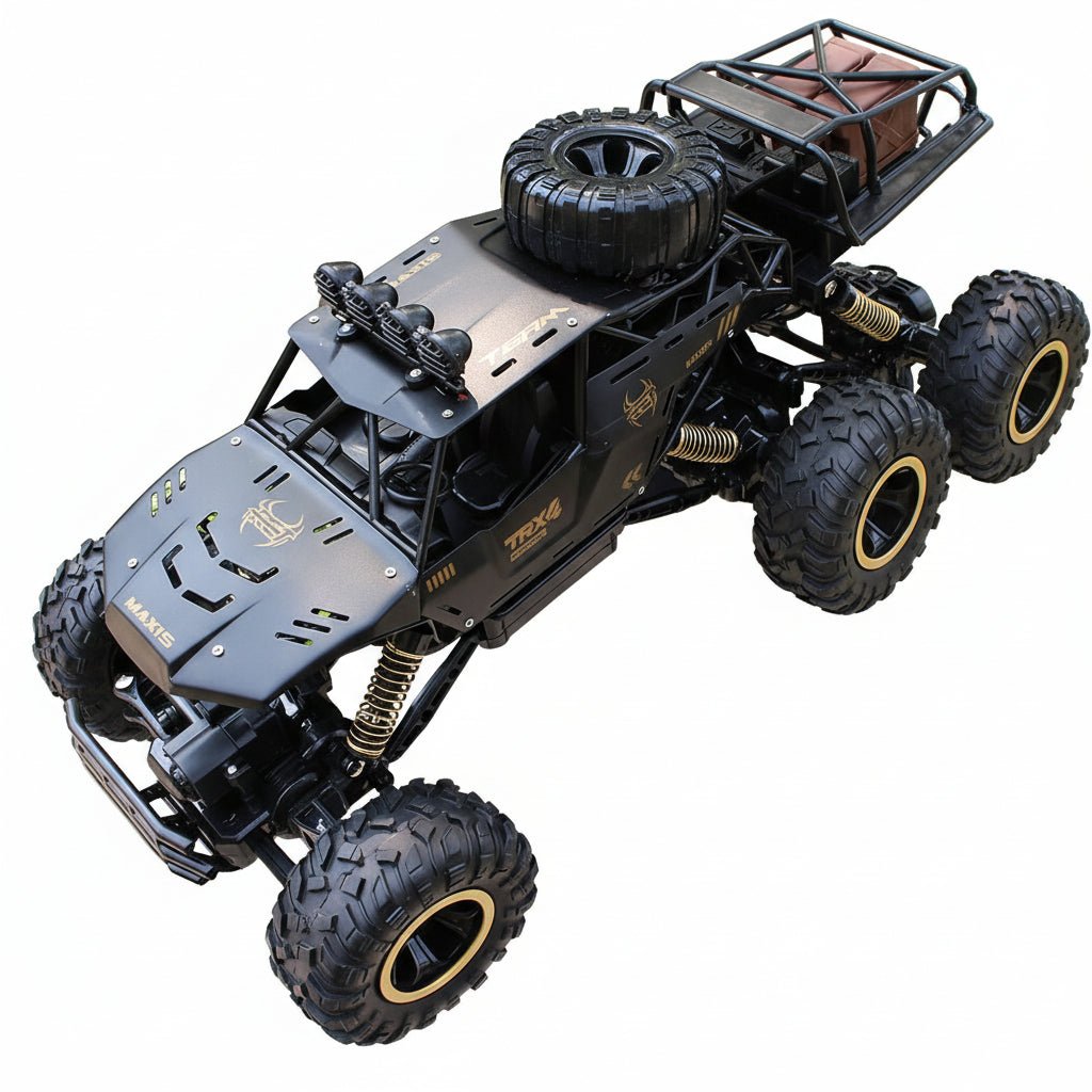 Monster truck zdalnie sterowany 6 kół, model czarny