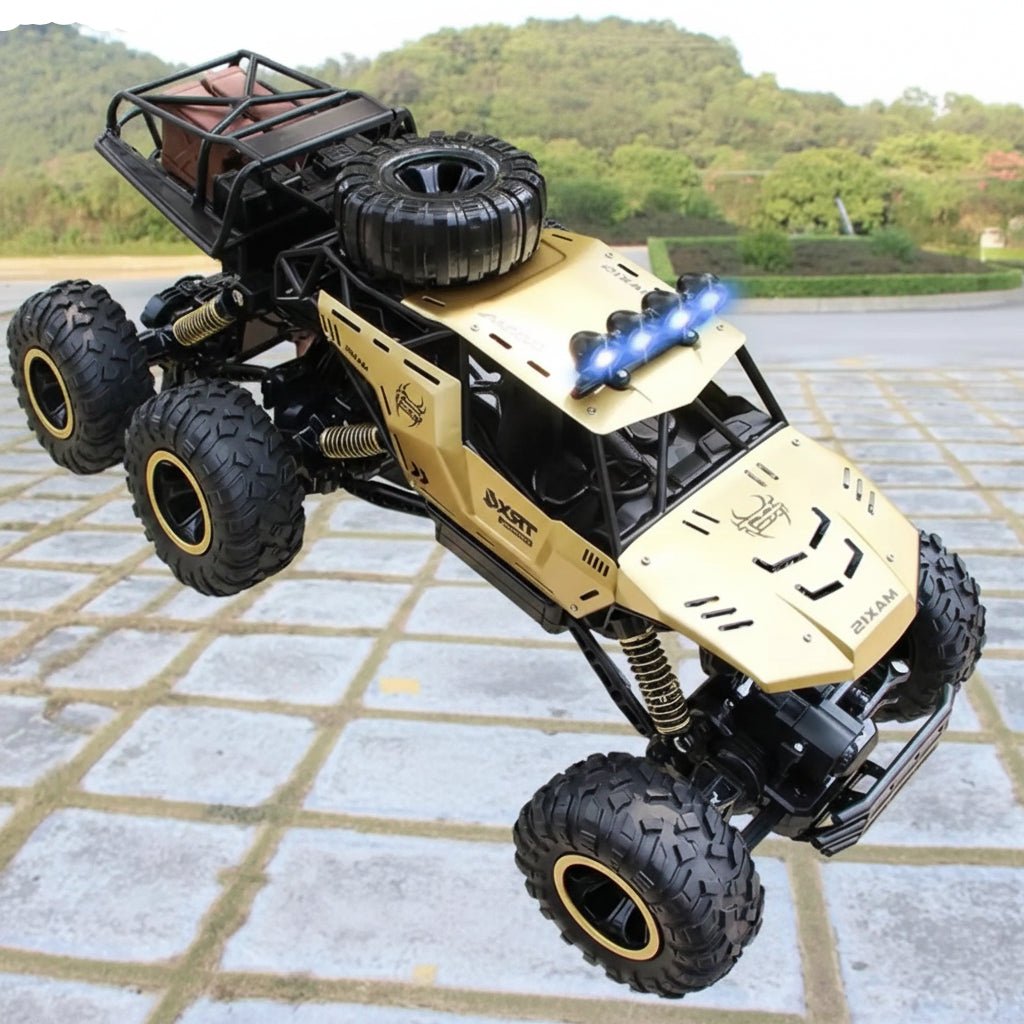Monster truck zdalnie sterowany 6 kół, model piaskowy z reflektorami