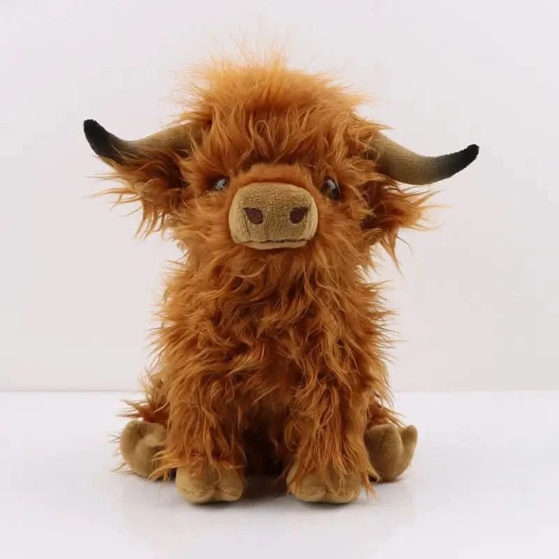 Pluszowa krowa szkocka highland, krówka ruda z przodu