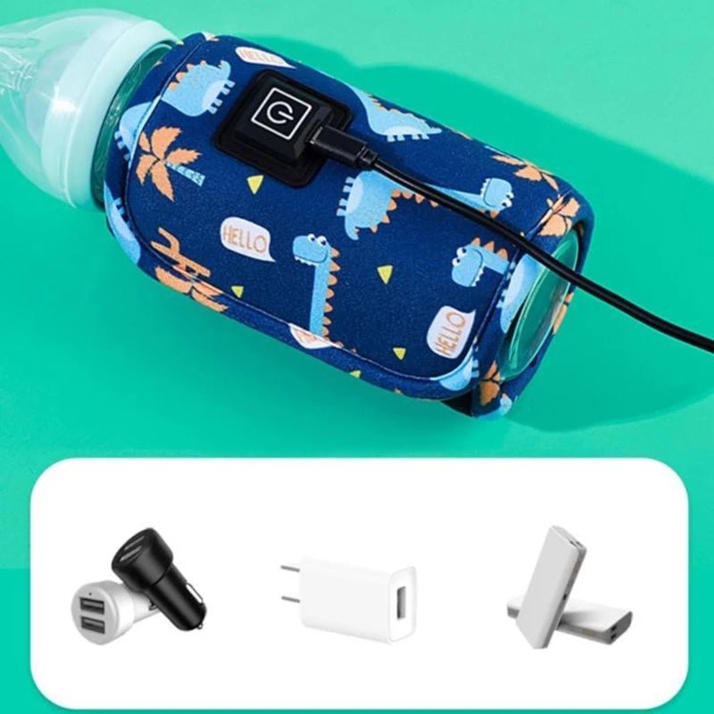 Podgrzewacz do butelek USB składany, warianty zasilania