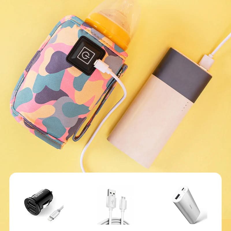 Podgrzewacz do butelek USB w formie otuliny, otulina z powerbankiem