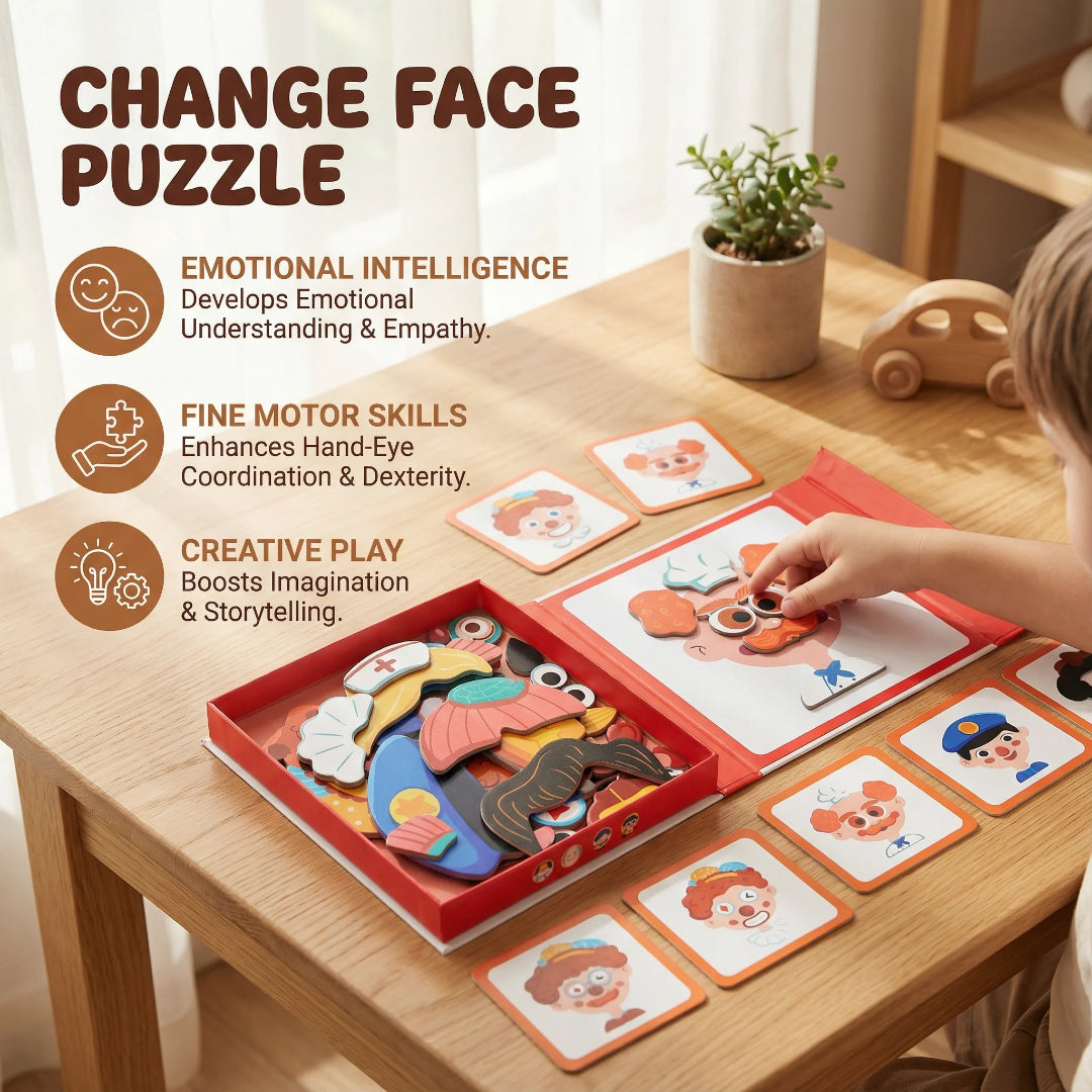 Puzzle do nauki emocji – widok produktu 2 | Kidartsy