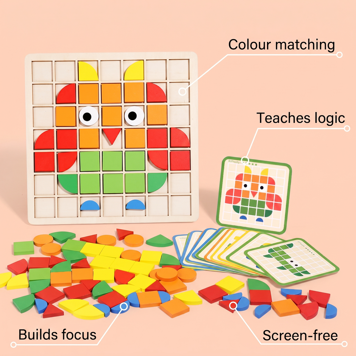 Puzzle-ogród – sensoryczna układanka edukacyjna dla dzieci – widok produktu 3 | Kidartsy