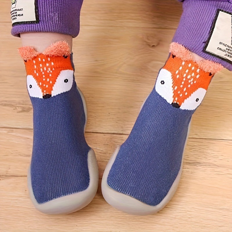 Buty skarpetkowe dziecięce z główką zwierzątka